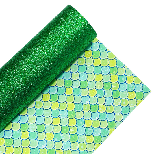 Mermaid Scales Fine Glitter Double Sided Fabric