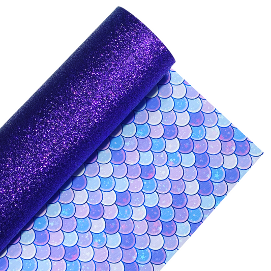 Mermaid Scales Fine Glitter Double Sided Fabric