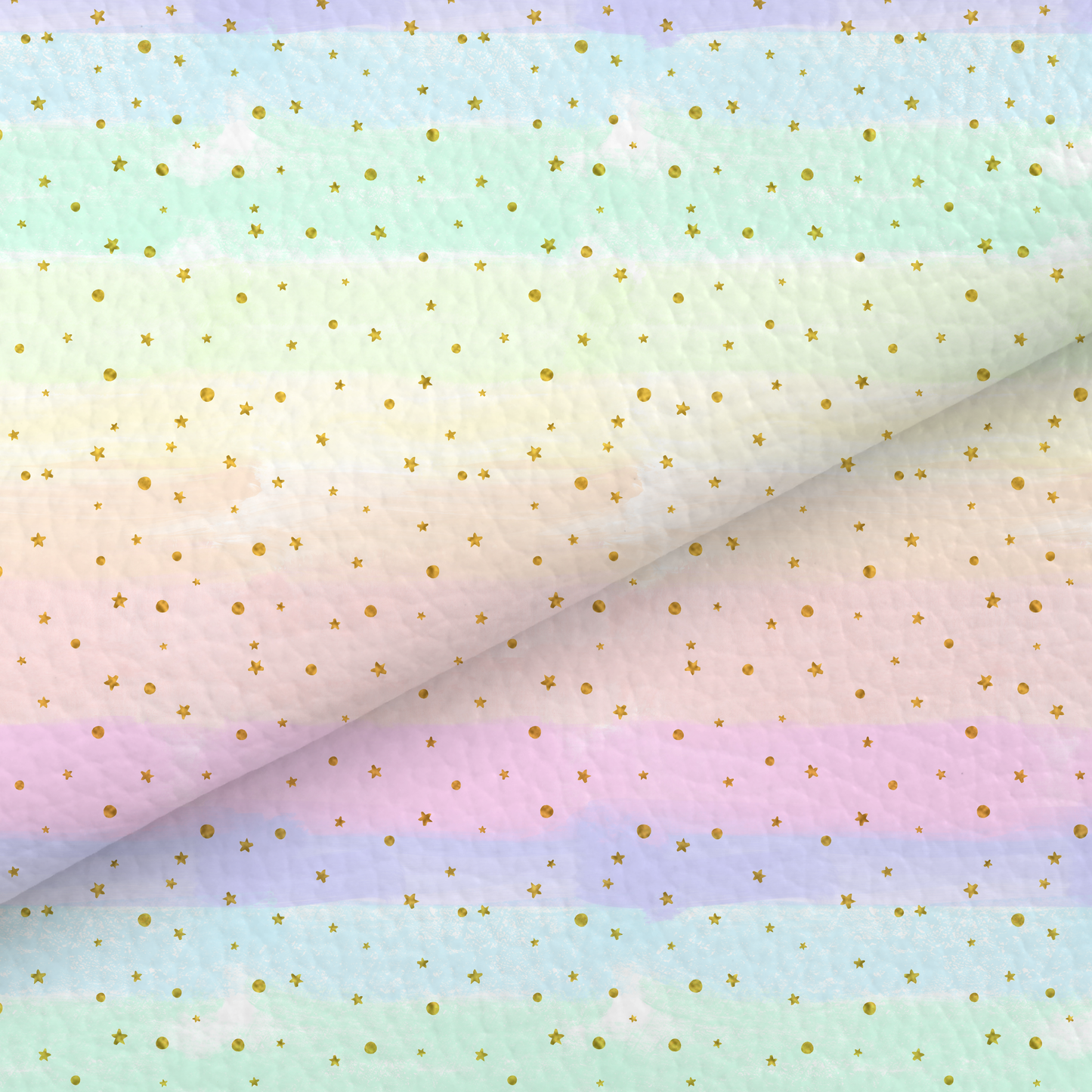 Pastel Rainbow Star Leatherette