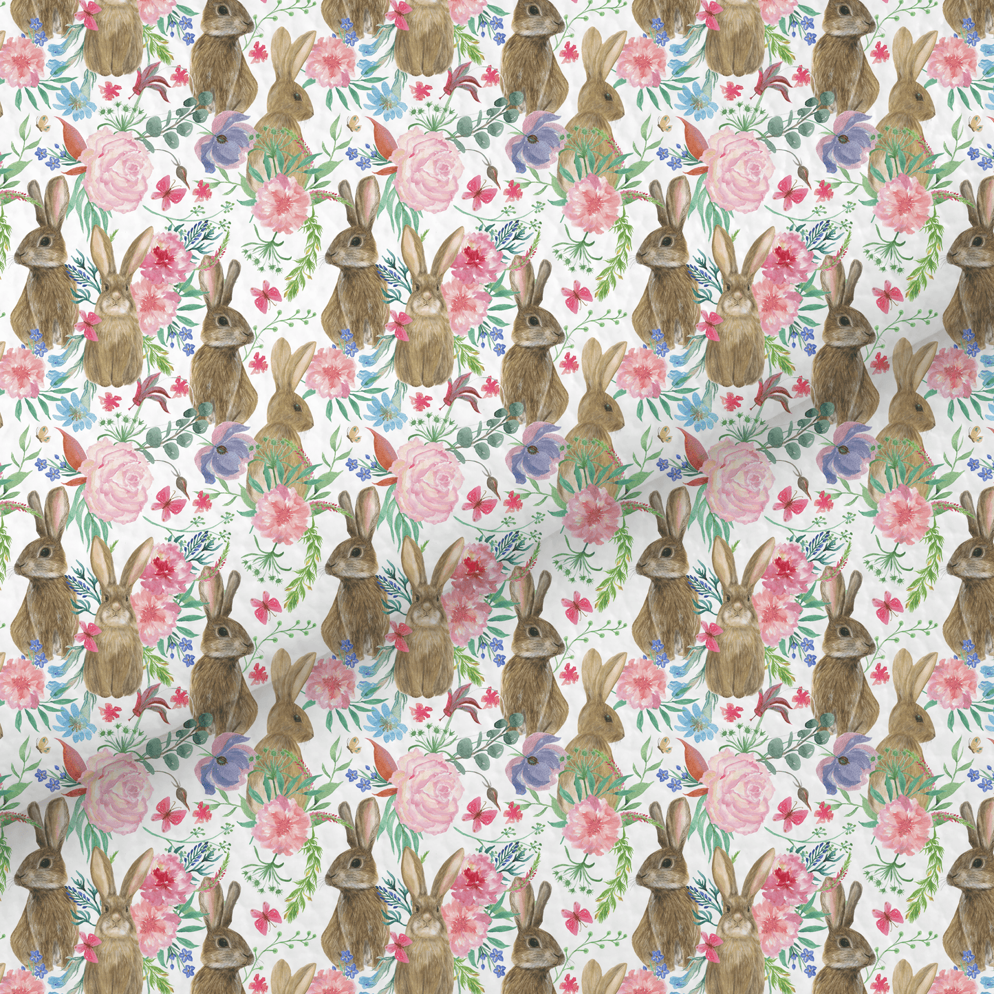Floral Rabbit Leatherette
