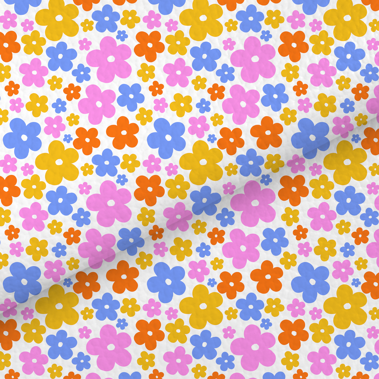 Yellow/Pink Ditsy Floral Leatherette And Coordinating Fabrics