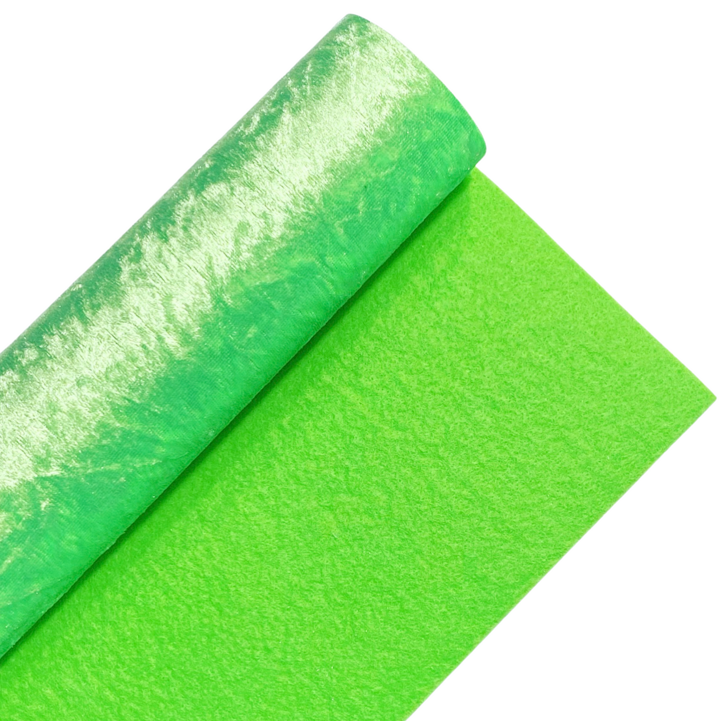 Spring Green Crushed Velvet Fabric Felt