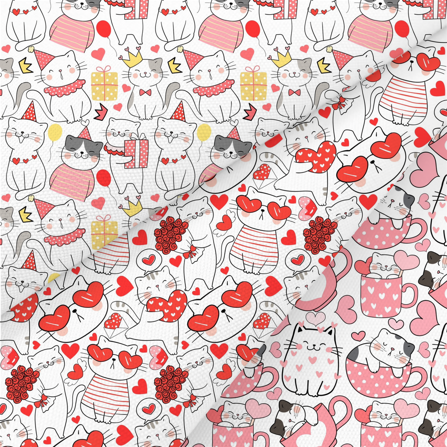 Cat Printed Fabric