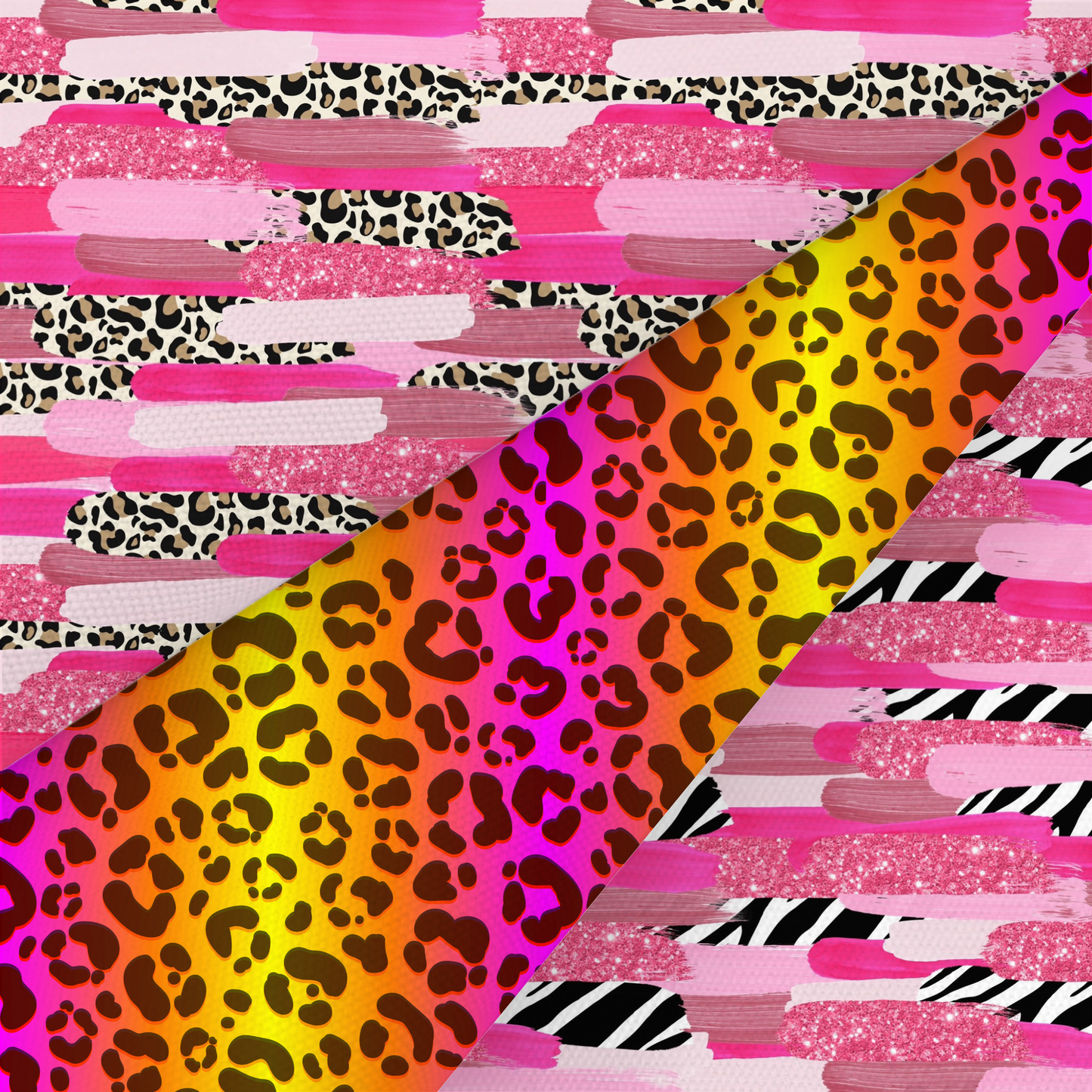 Leopard And Zebra Print Printed Fabric