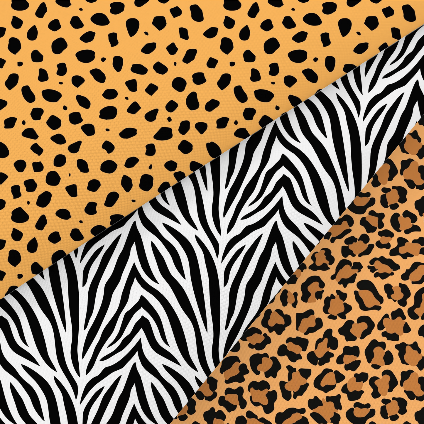 Cheetah, Zebra And Leopard Print Printed Fabric