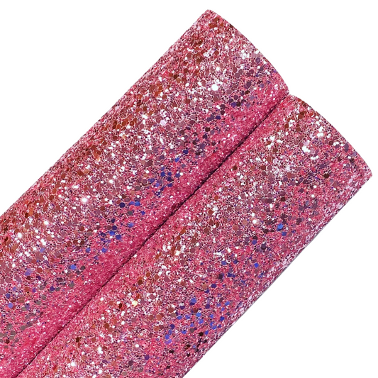 Rosy Pink Chunky Glitter Felt