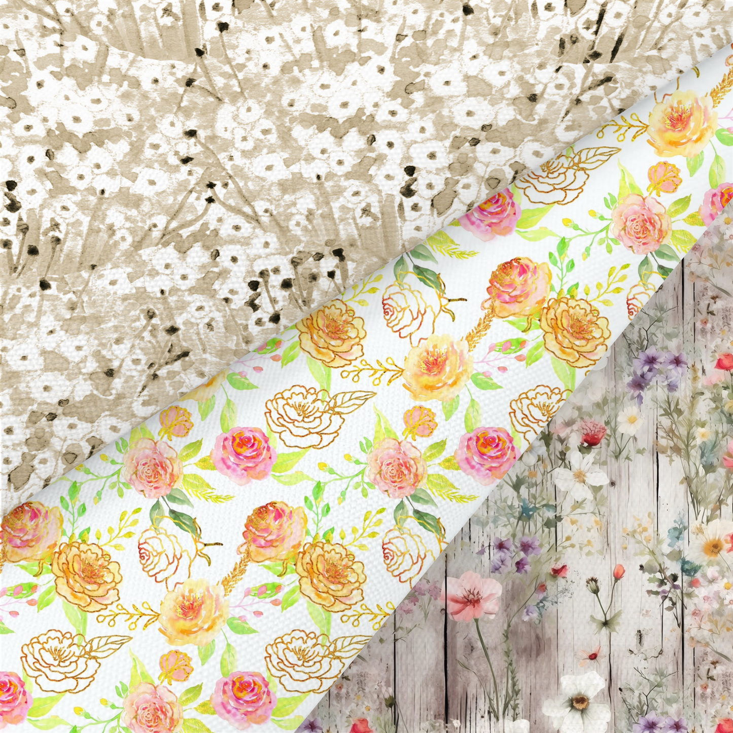 Shabby Chic Floral Printed Fabric