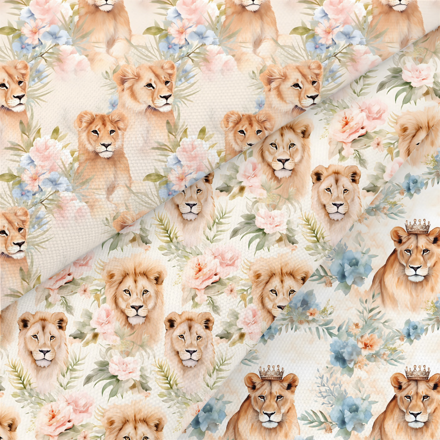 Lions Printed Fabric