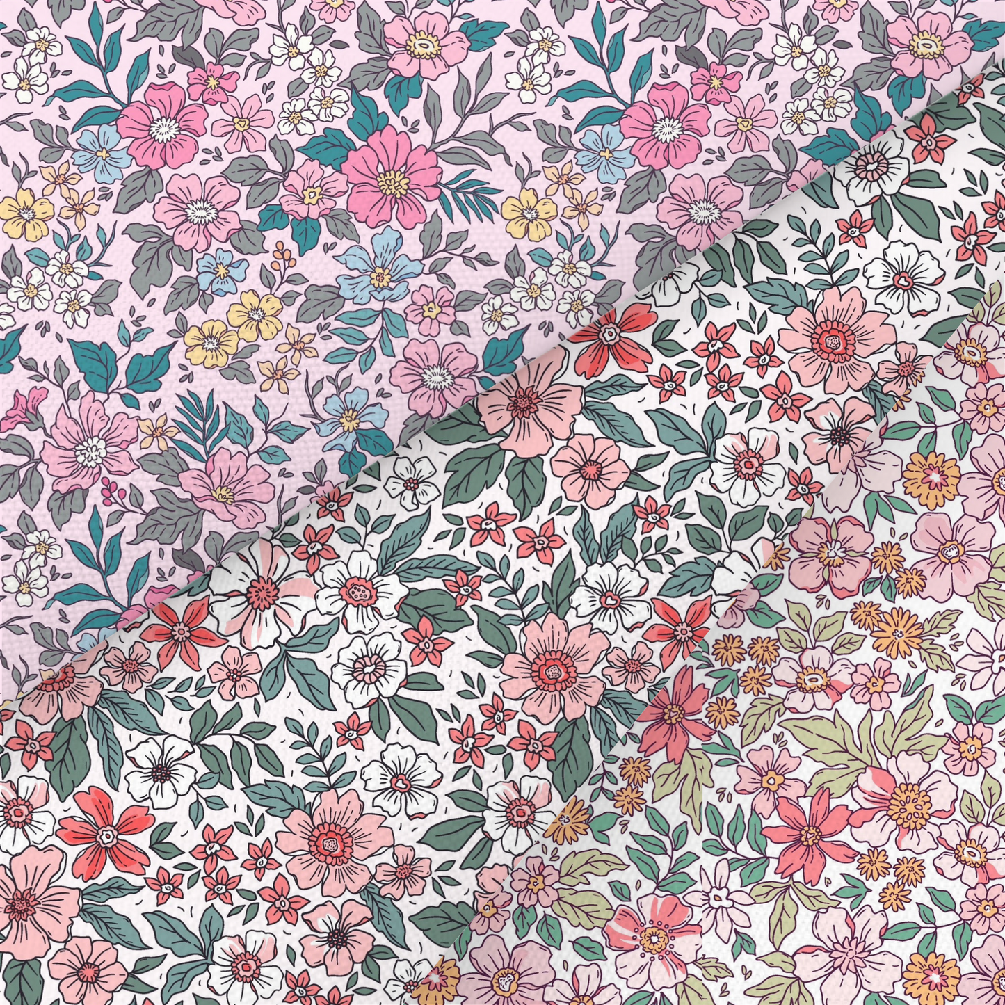 Liberty Style Floral Printed Fabric