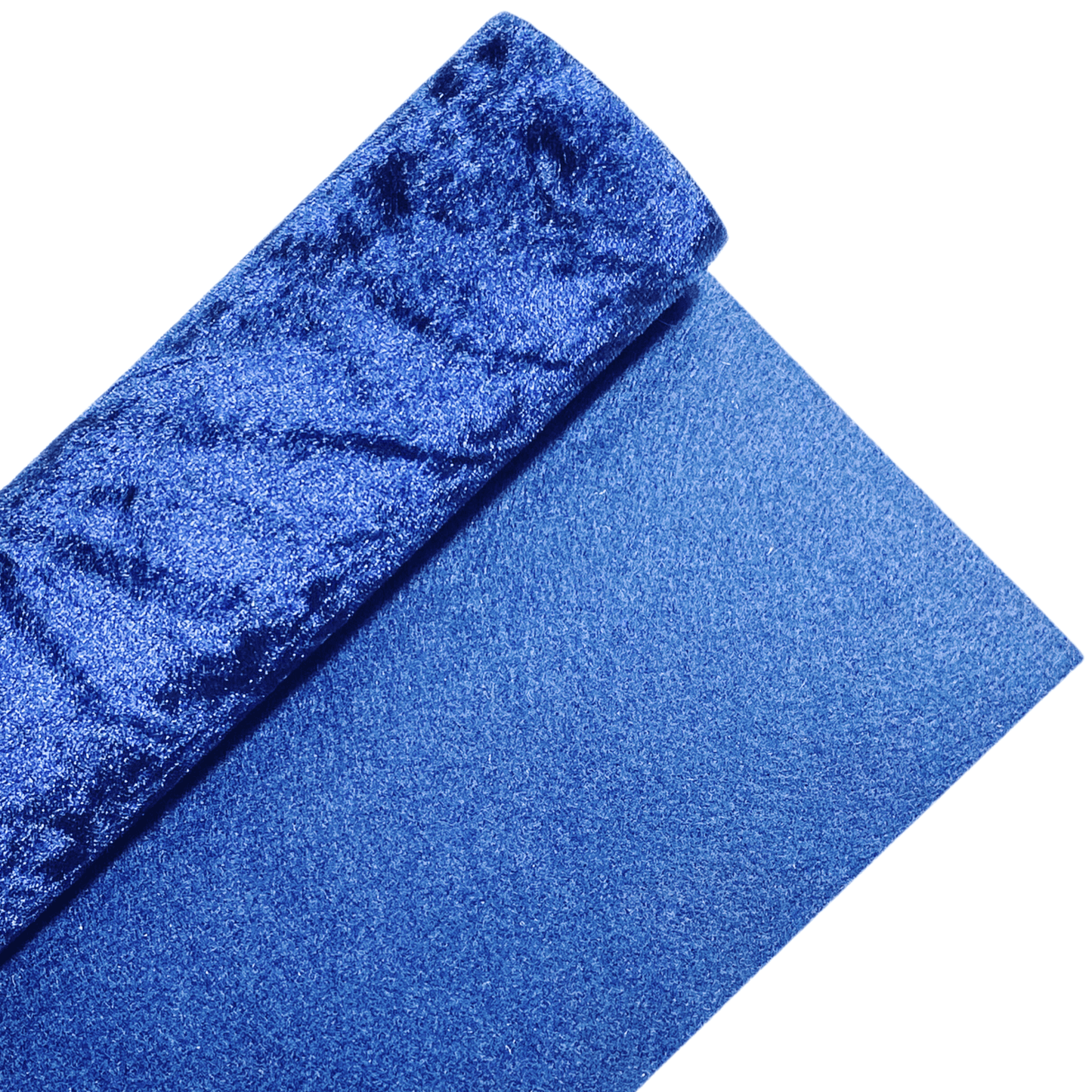 Navy Blue Crushed Velvet Fabric Felt