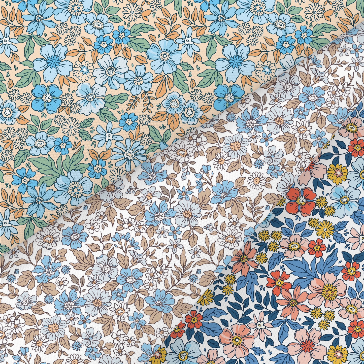 Liberty Style Floral Printed Fabric