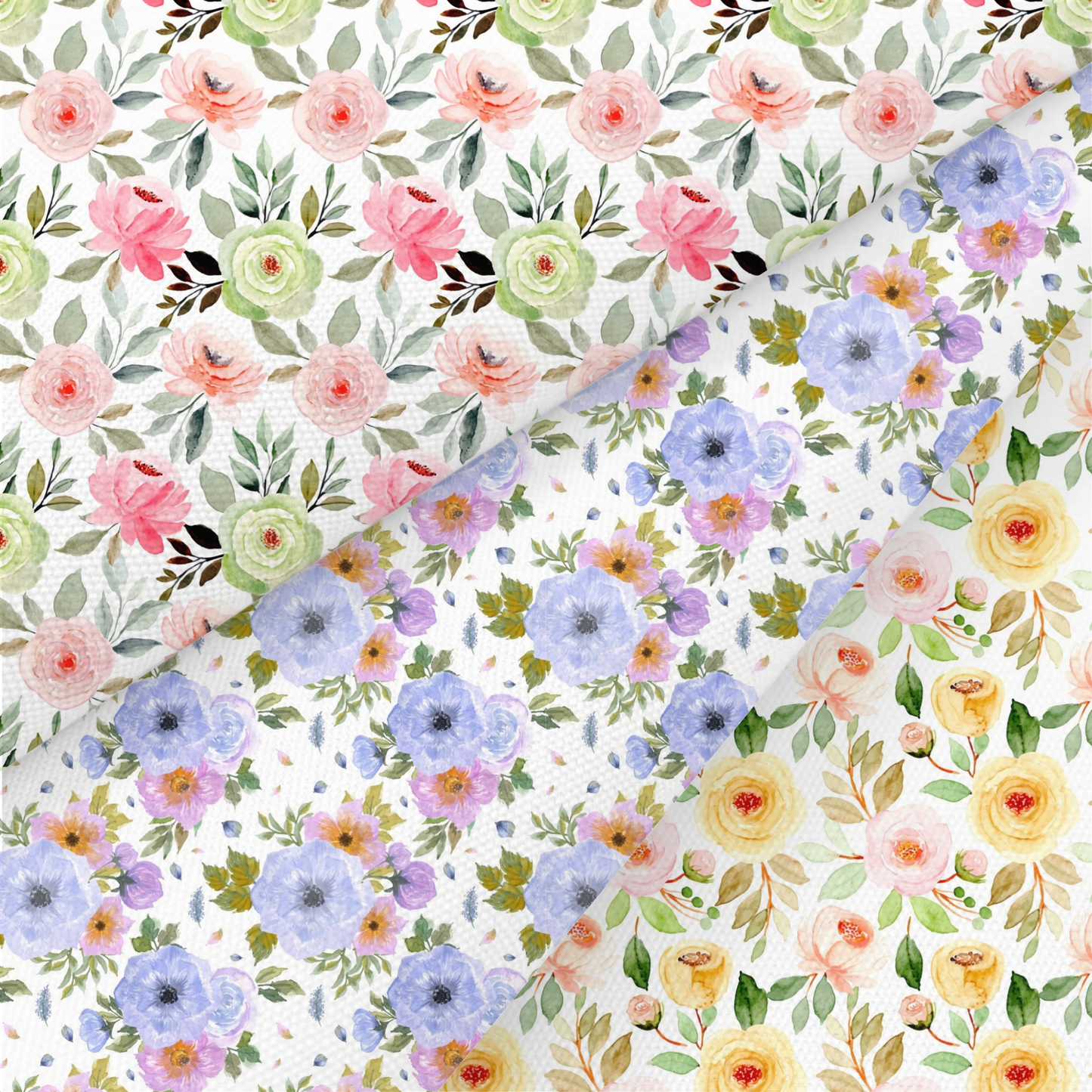 Watercolour Floral Printed Fabric