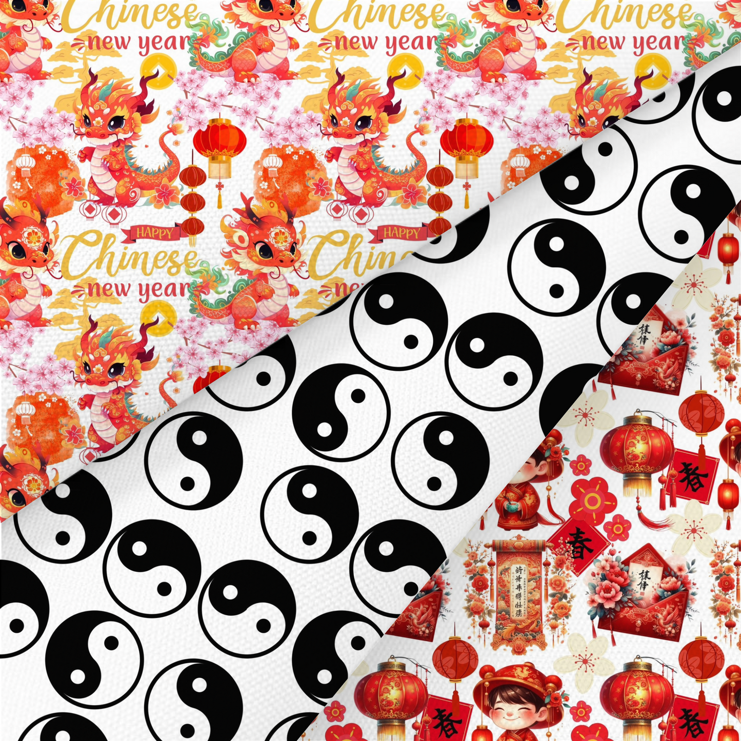 Chinese New Year Printed Fabric