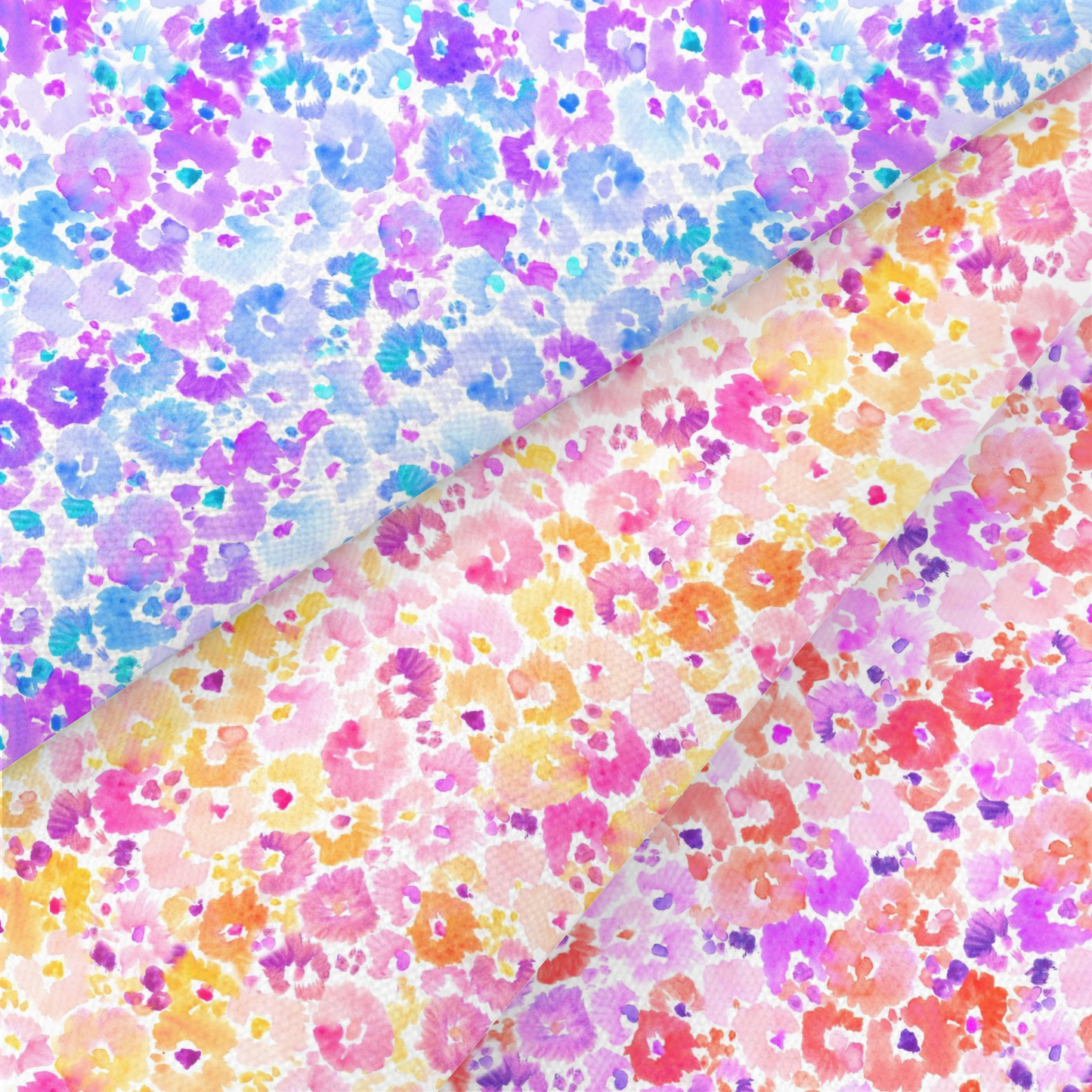 Watercolour Floral Printed Fabric