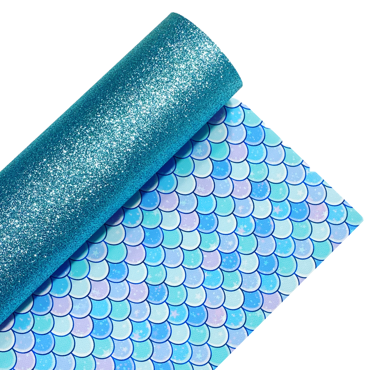 Mermaid Scales Fine Glitter Double Sided Fabric