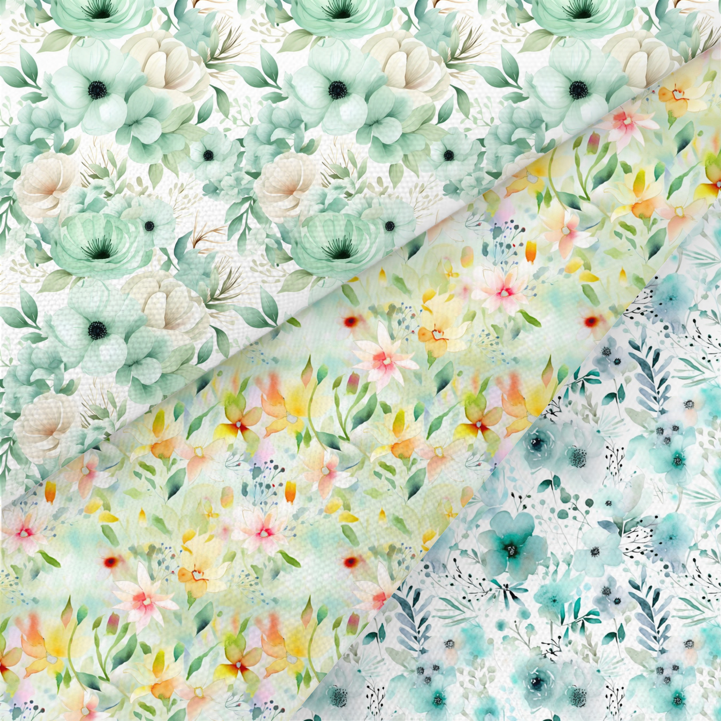 Watercolour Floral Printed Fabric