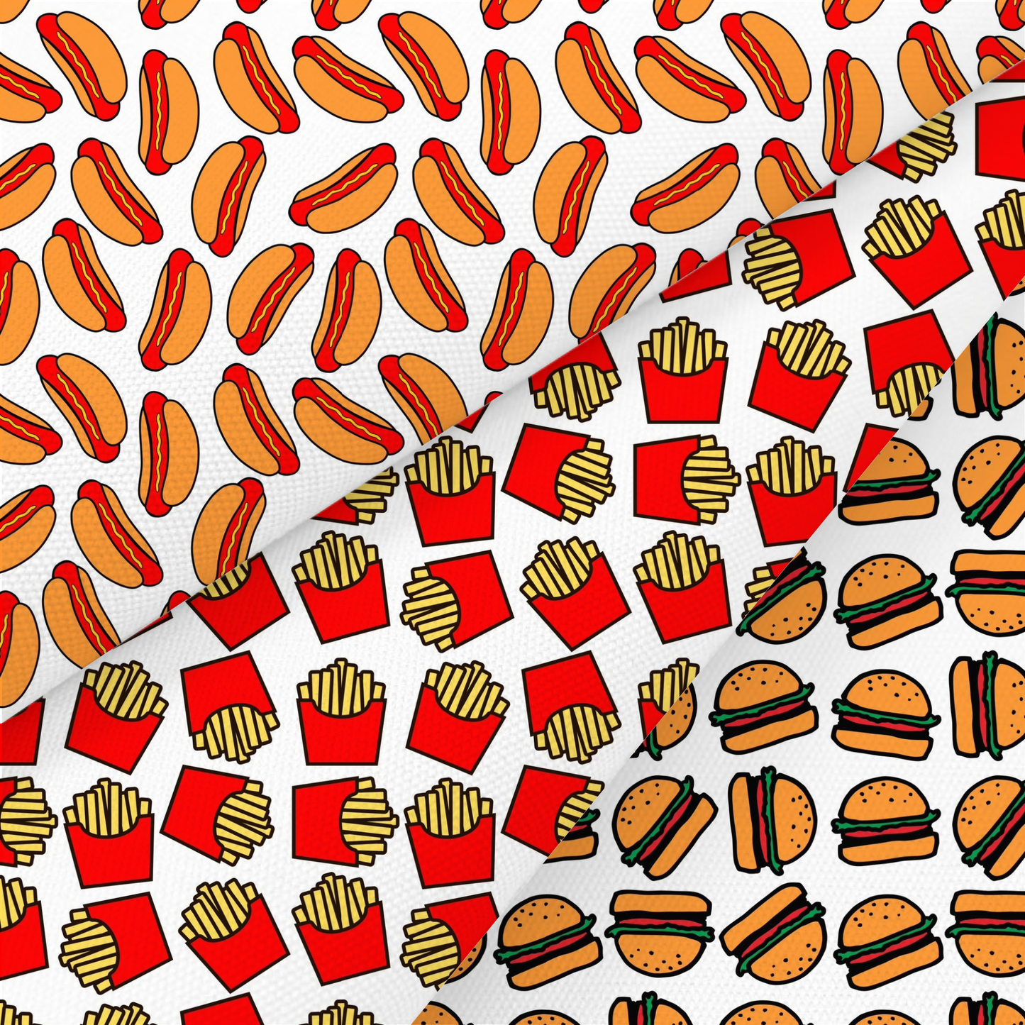 Fast Food Printed Fabric