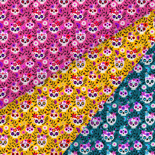 Skull Printed Fabric