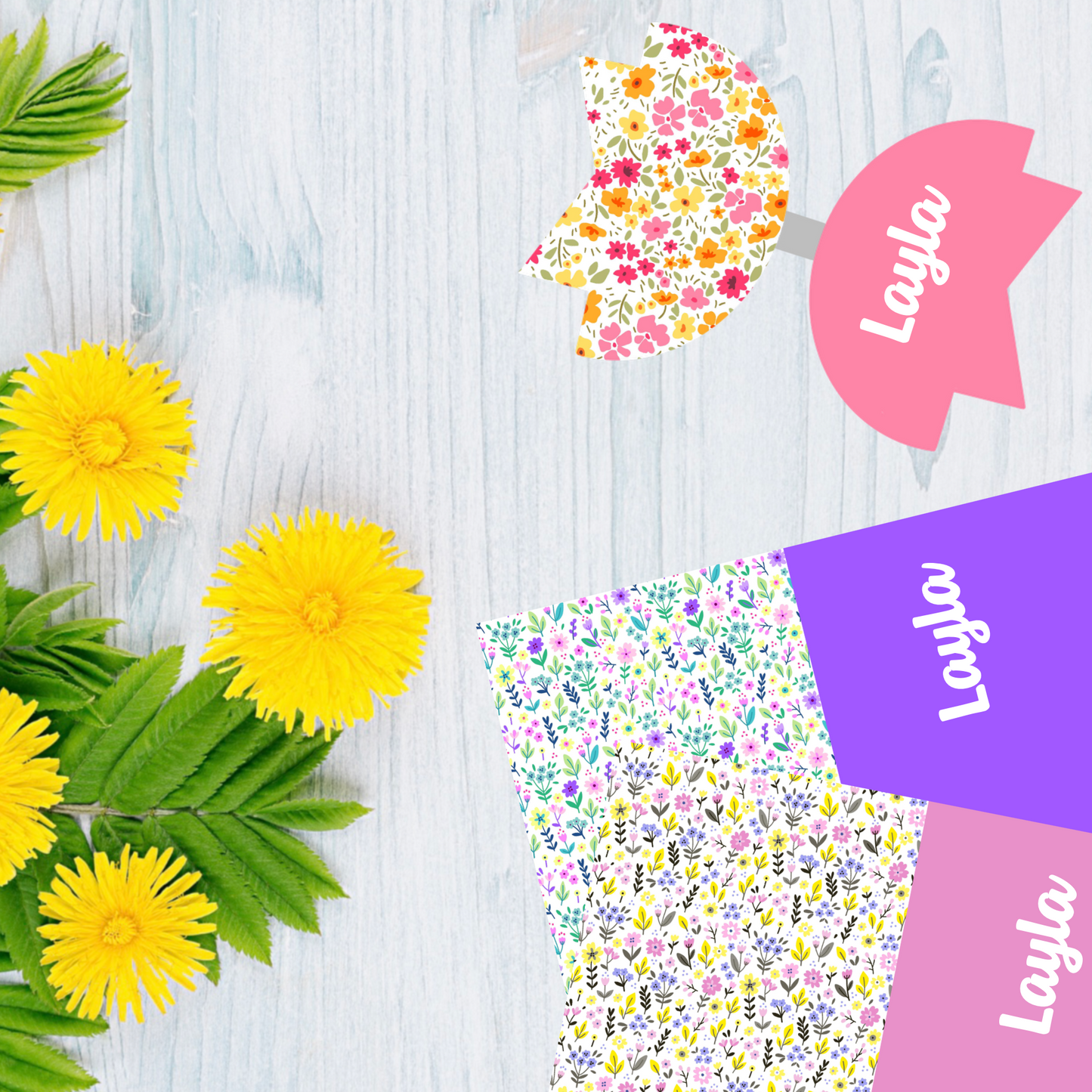 Ditsy Florals • Personalised Fabric