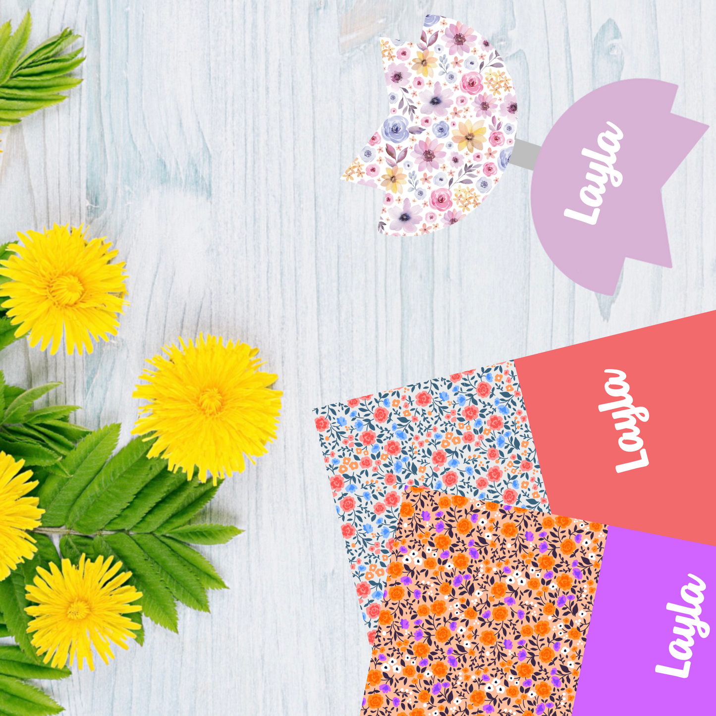 Ditsy Florals • Personalised Fabric