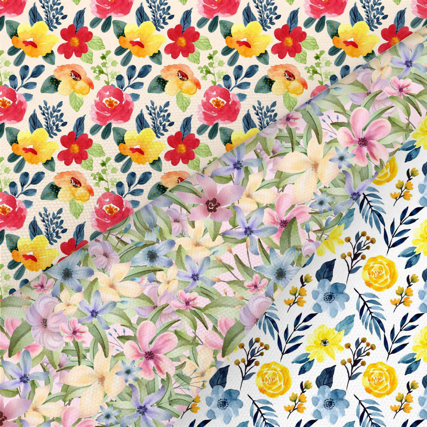 Watercolour Floral Printed Fabric