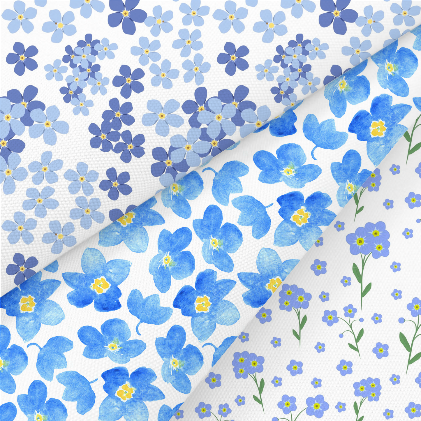 Forget Me Not Printed Fabric