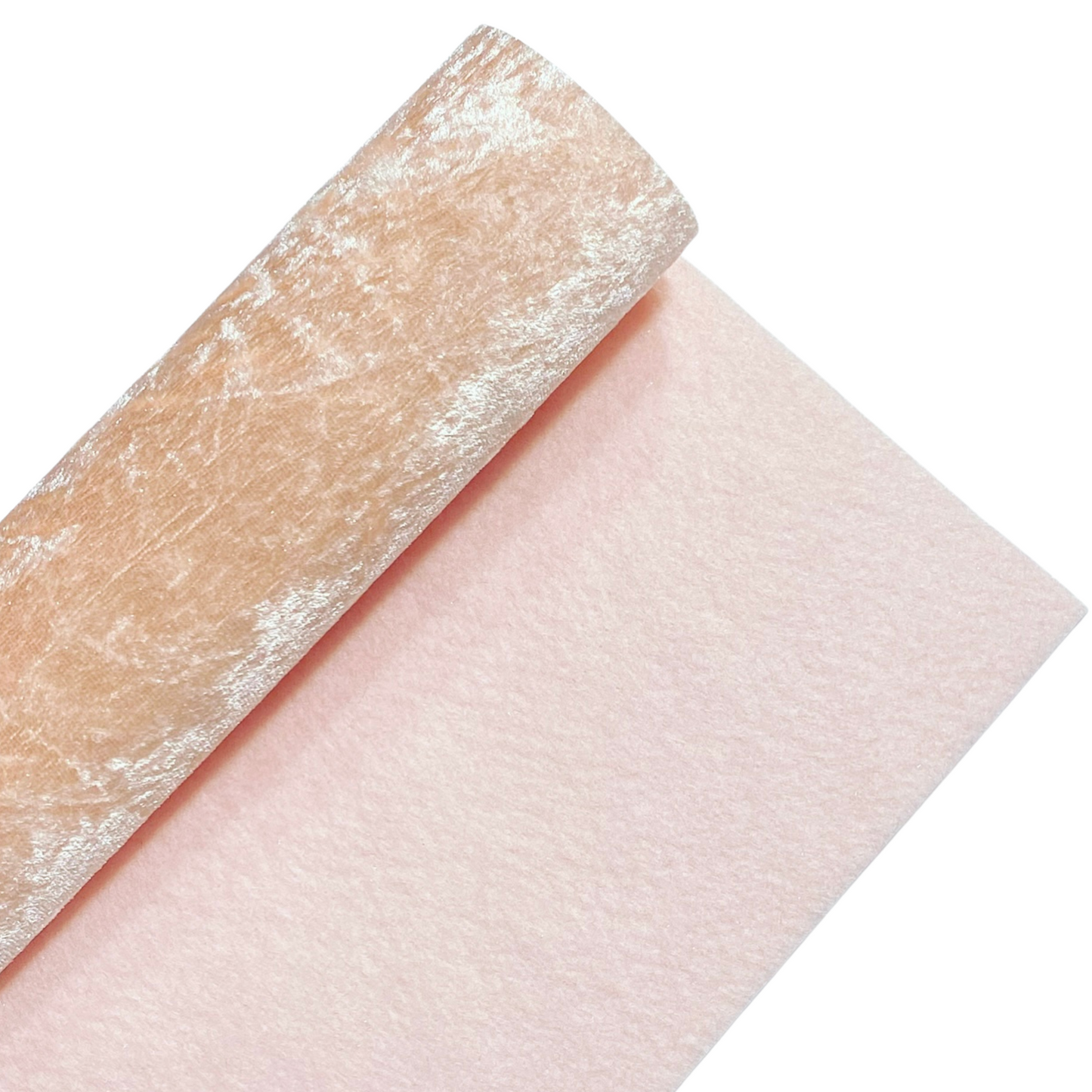 Blush Pink Crushed Velvet Fabric Felt