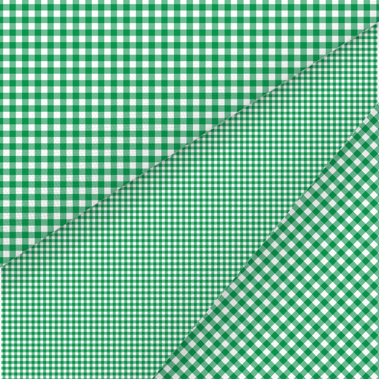 Green Gingham • Canvas And Felt Backed Printed Fabric