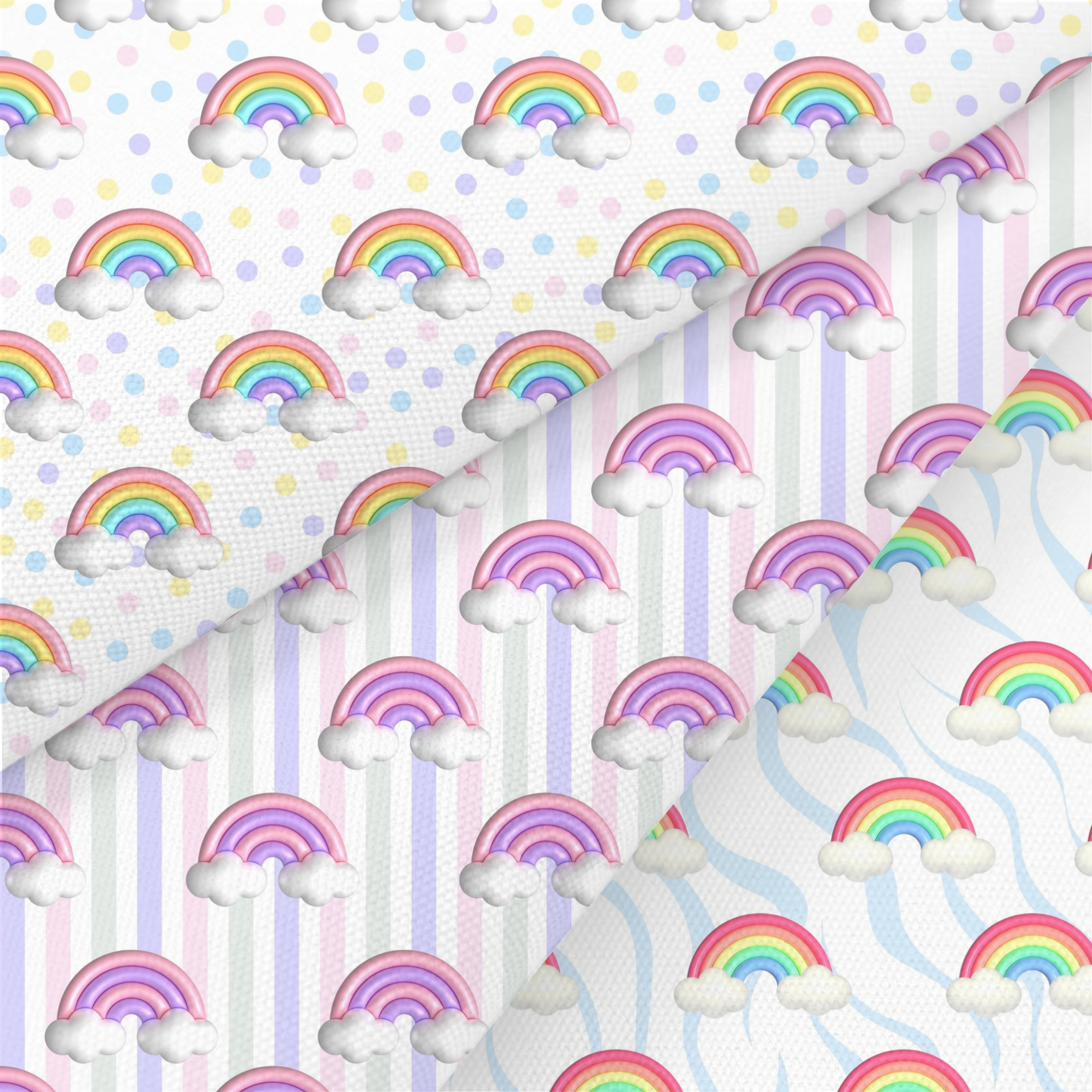 Rainbow Printed Fabric