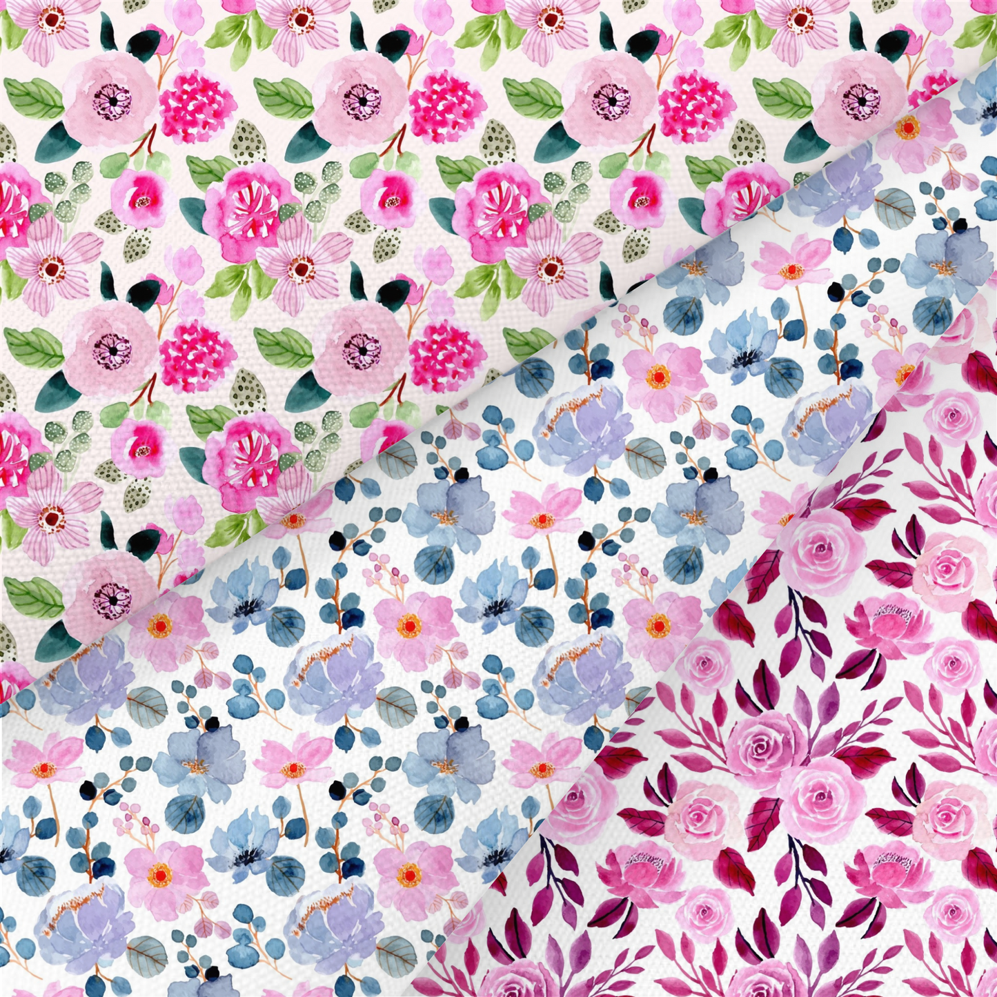 Watercolour Floral Printed Fabric