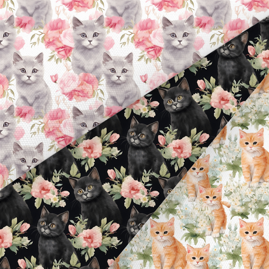 Kitten Printed Fabric