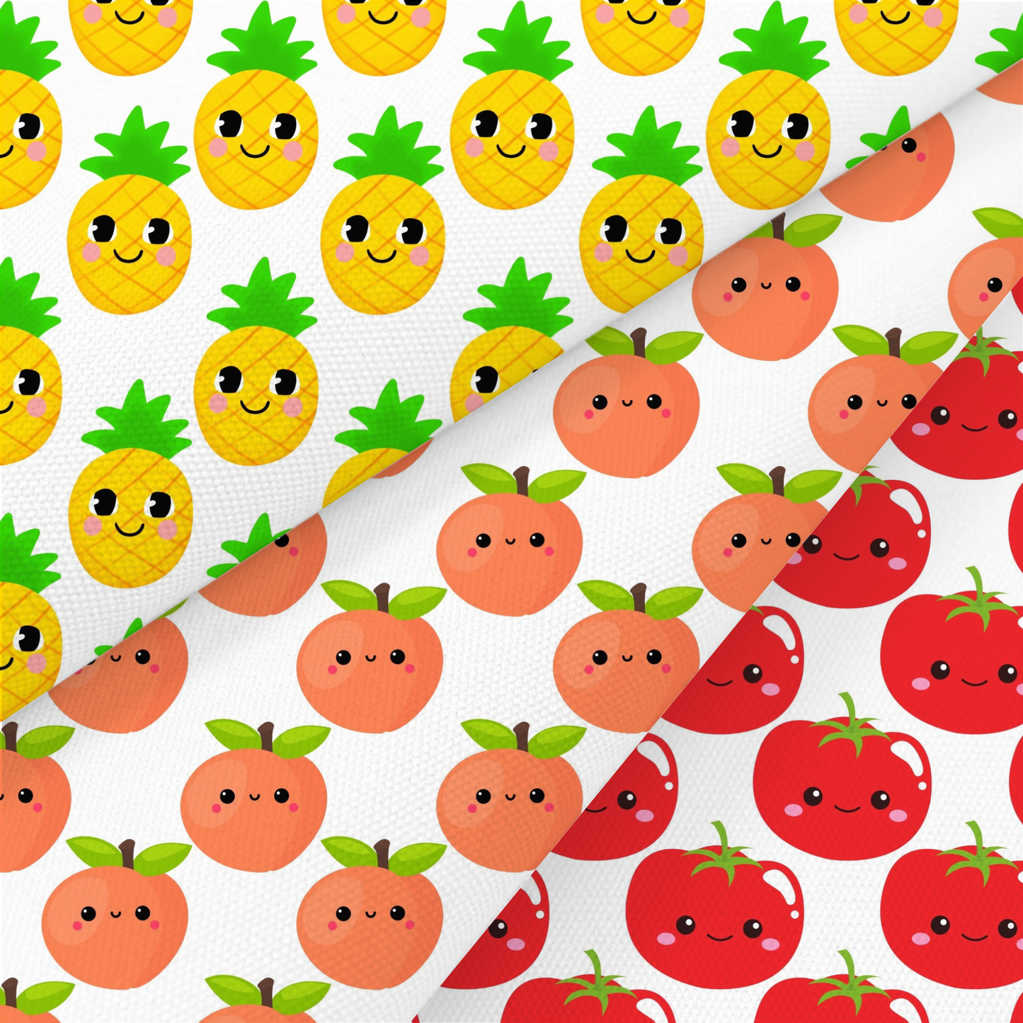 Happy Fruit Printed Fabric