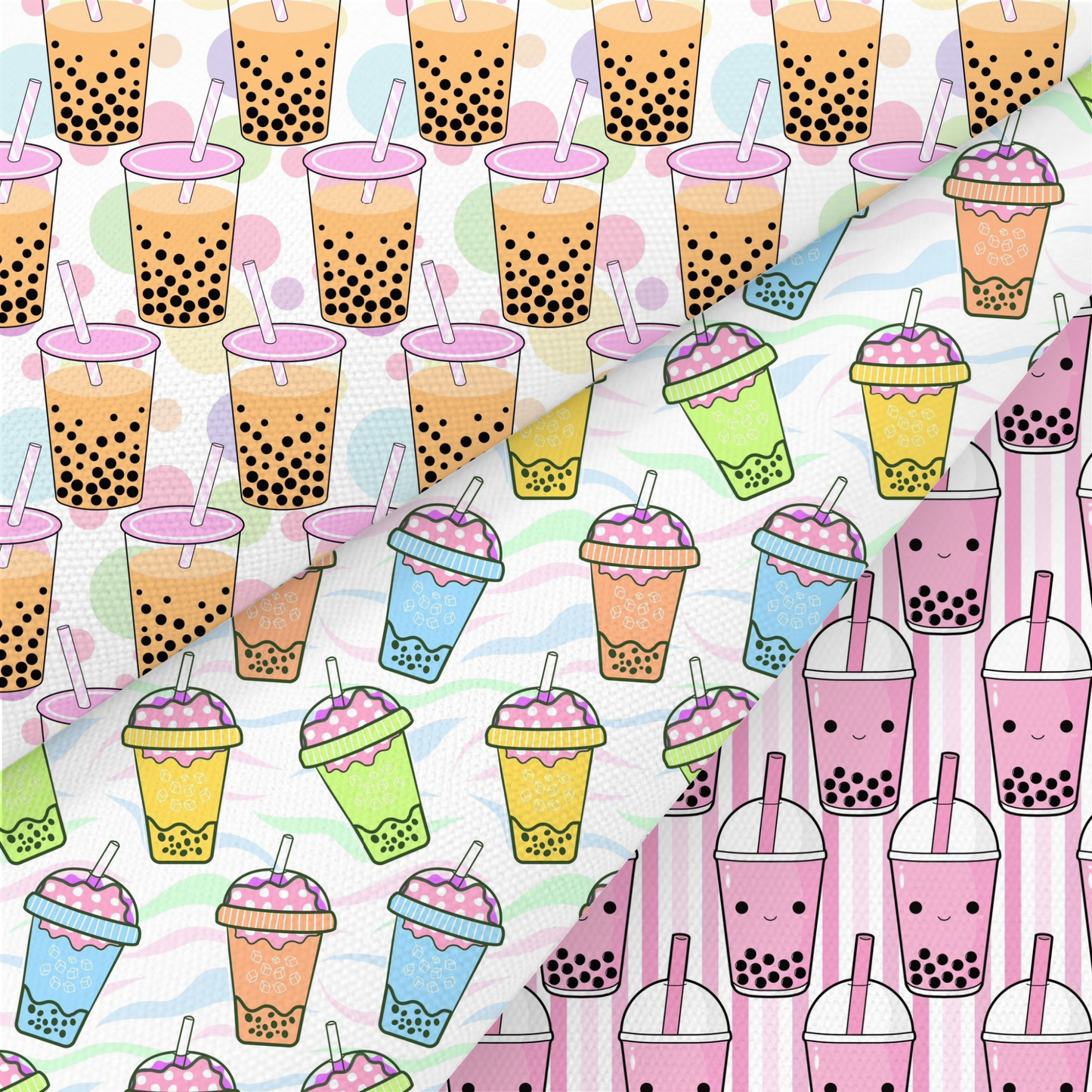 Bubble Tea Printed Fabric