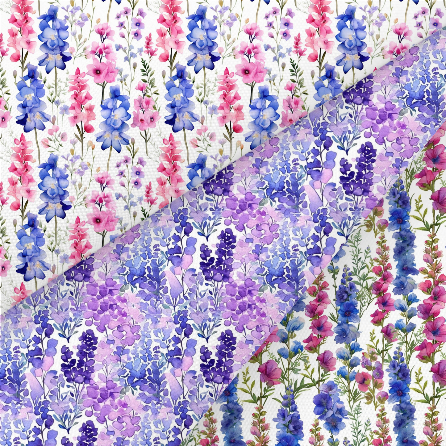 Lavender And Larkspur Printed Fabric