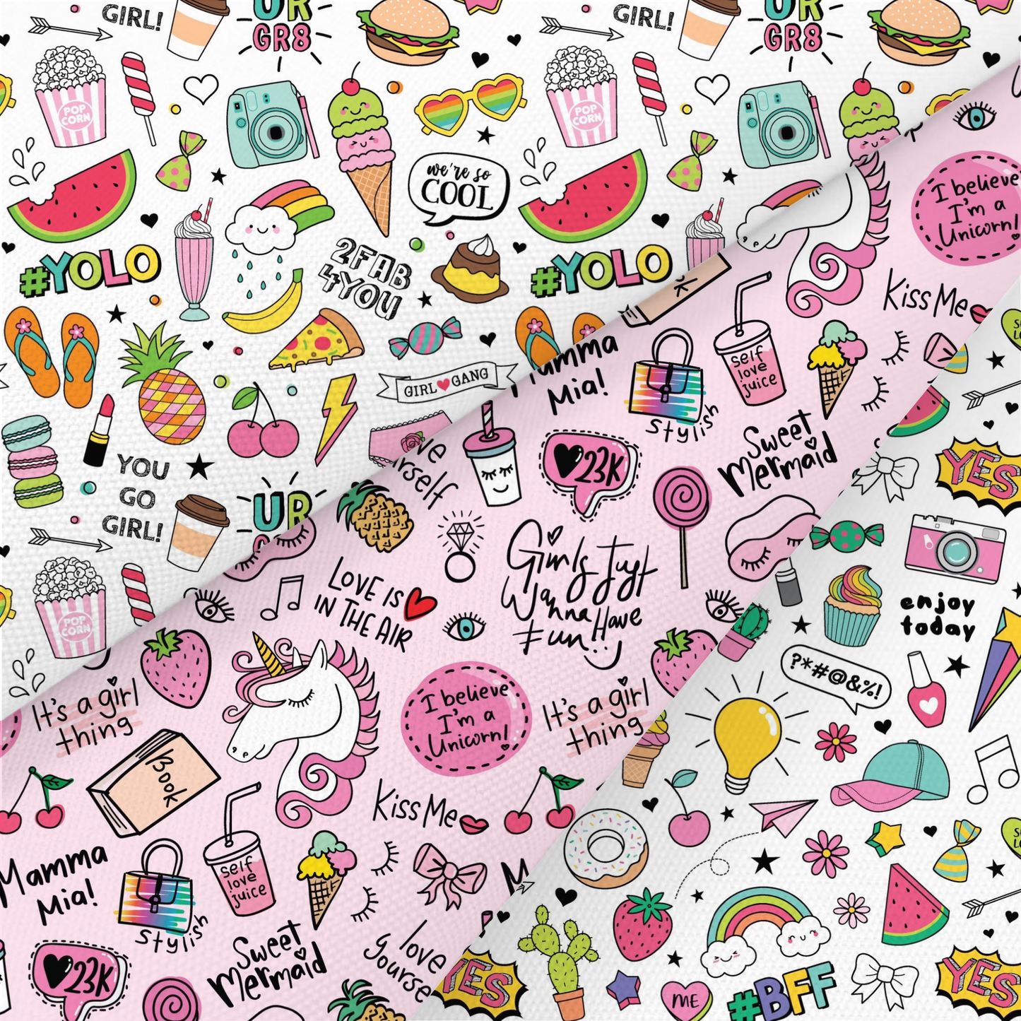 Doodle Printed Fabric