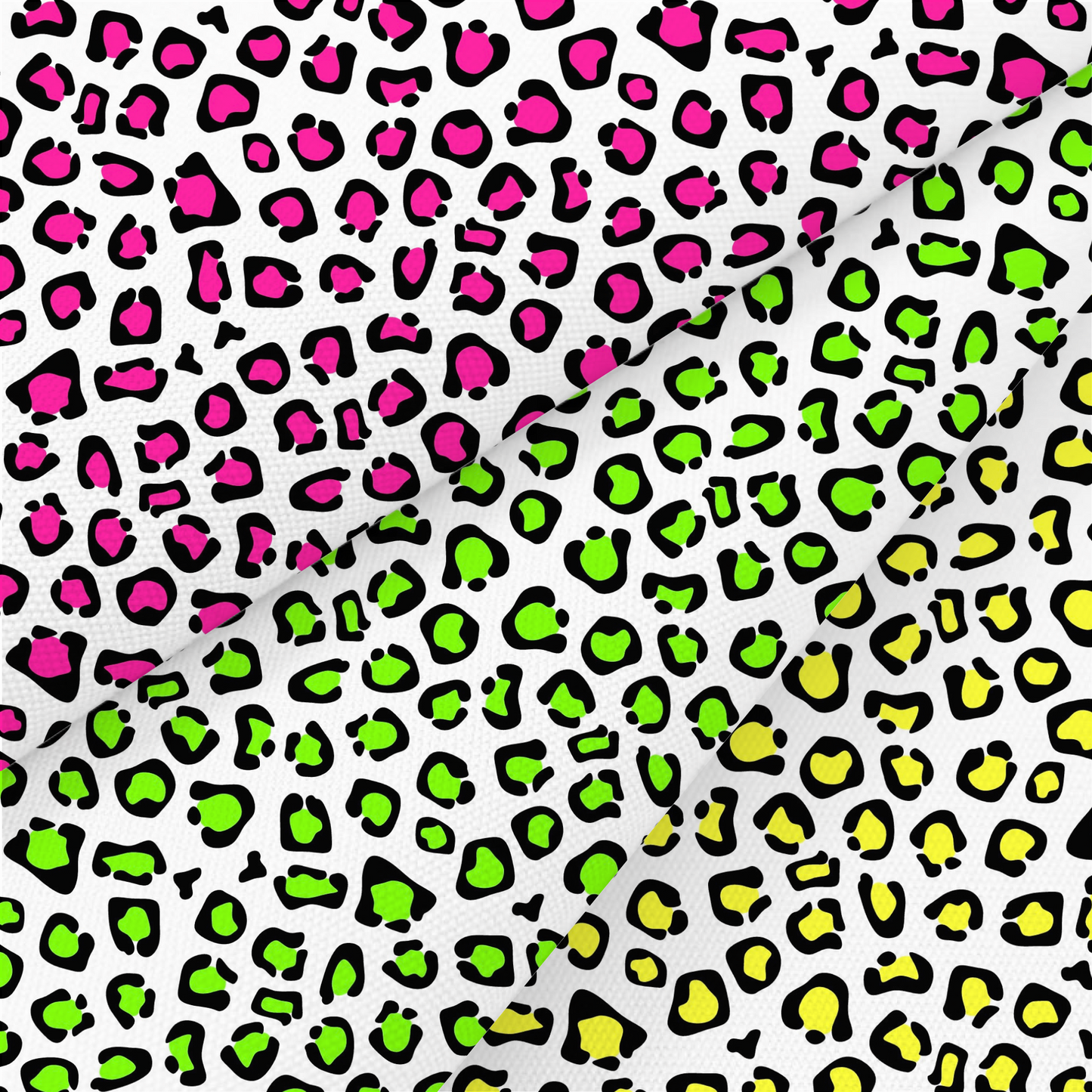 Neon Leopard Print Printed Fabric