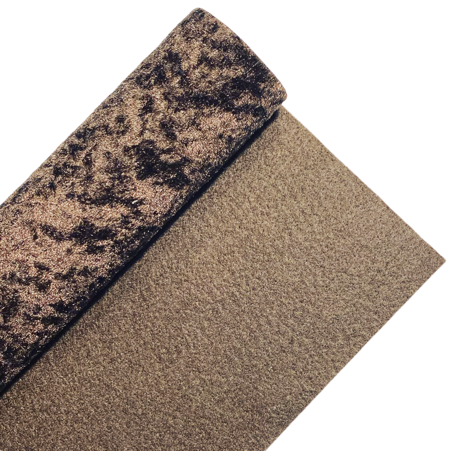 Brown Crushed Velvet Fabric Felt