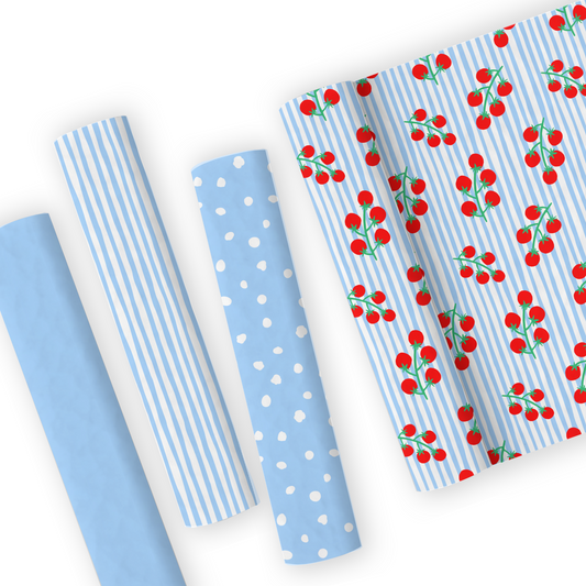 Tomato Leatherette And Coordinating Fabrics