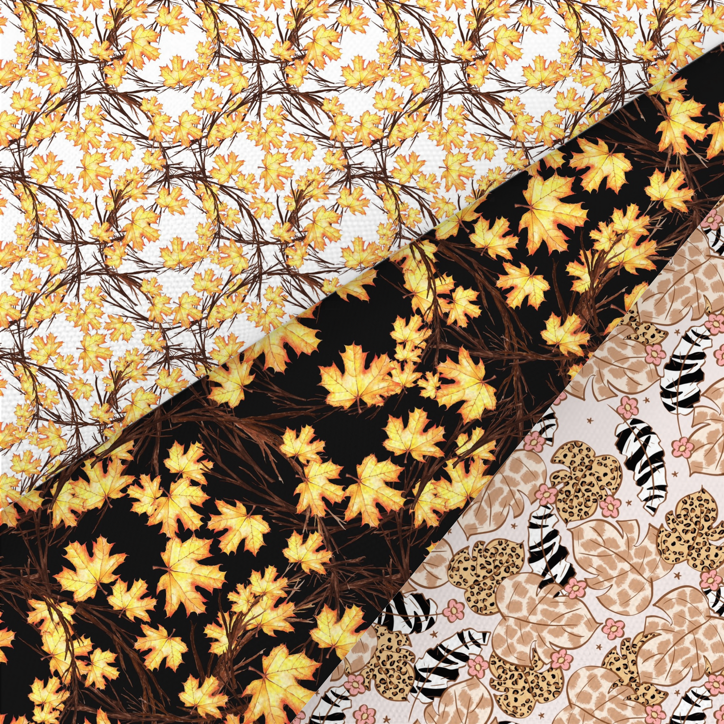 Autumn Florals Printed Fabric