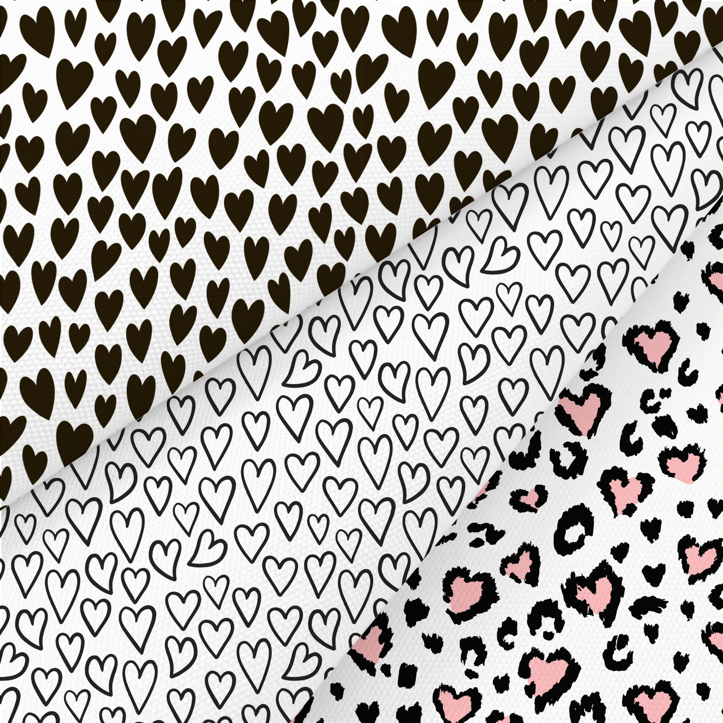 Hearts Printed Fabric