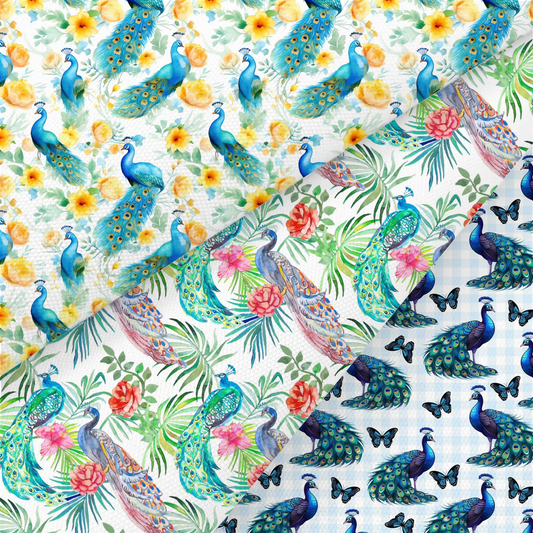 Peacock Printed Fabric