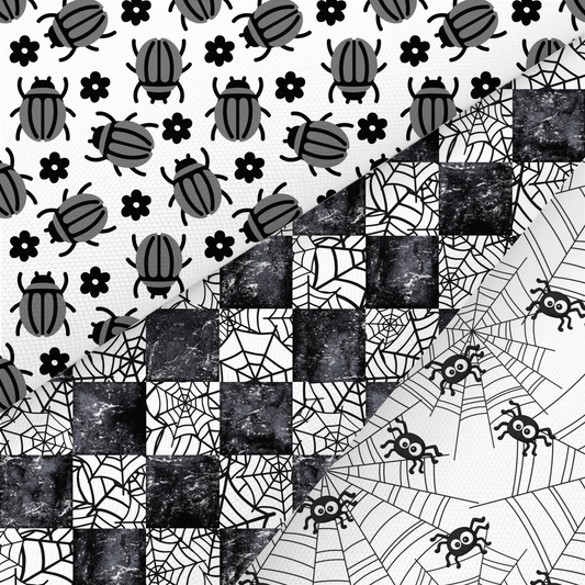 Spider And Beetle Printed Fabric