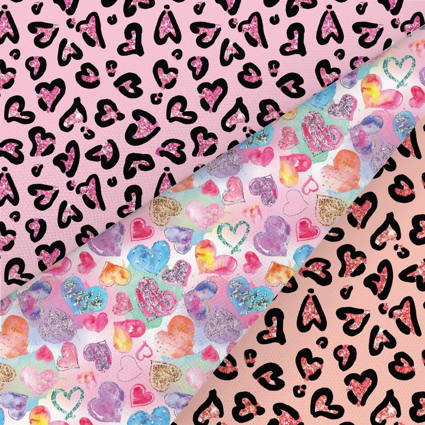 Hearts Printed Fabric