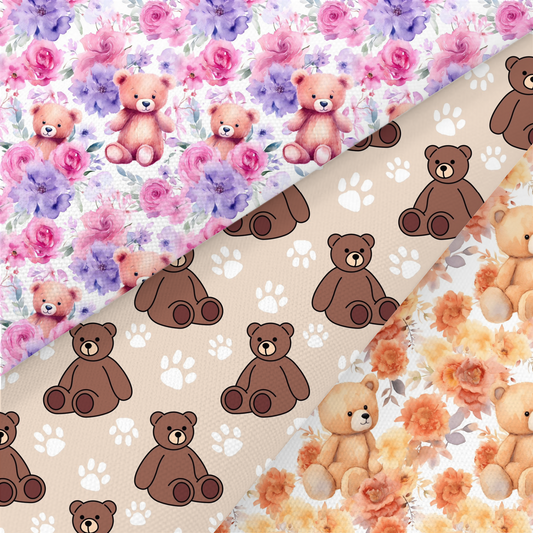 Teddy Bear Printed Fabric