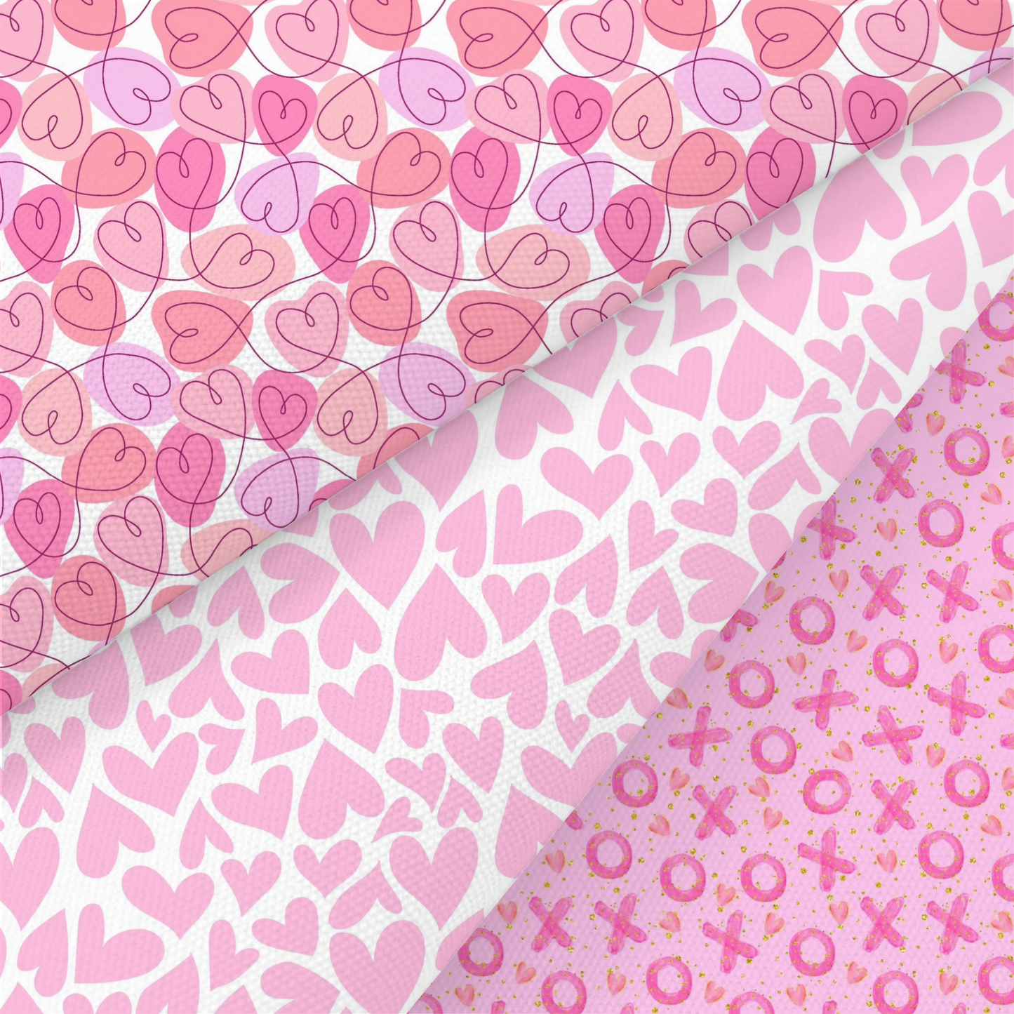 Hearts Printed Fabric