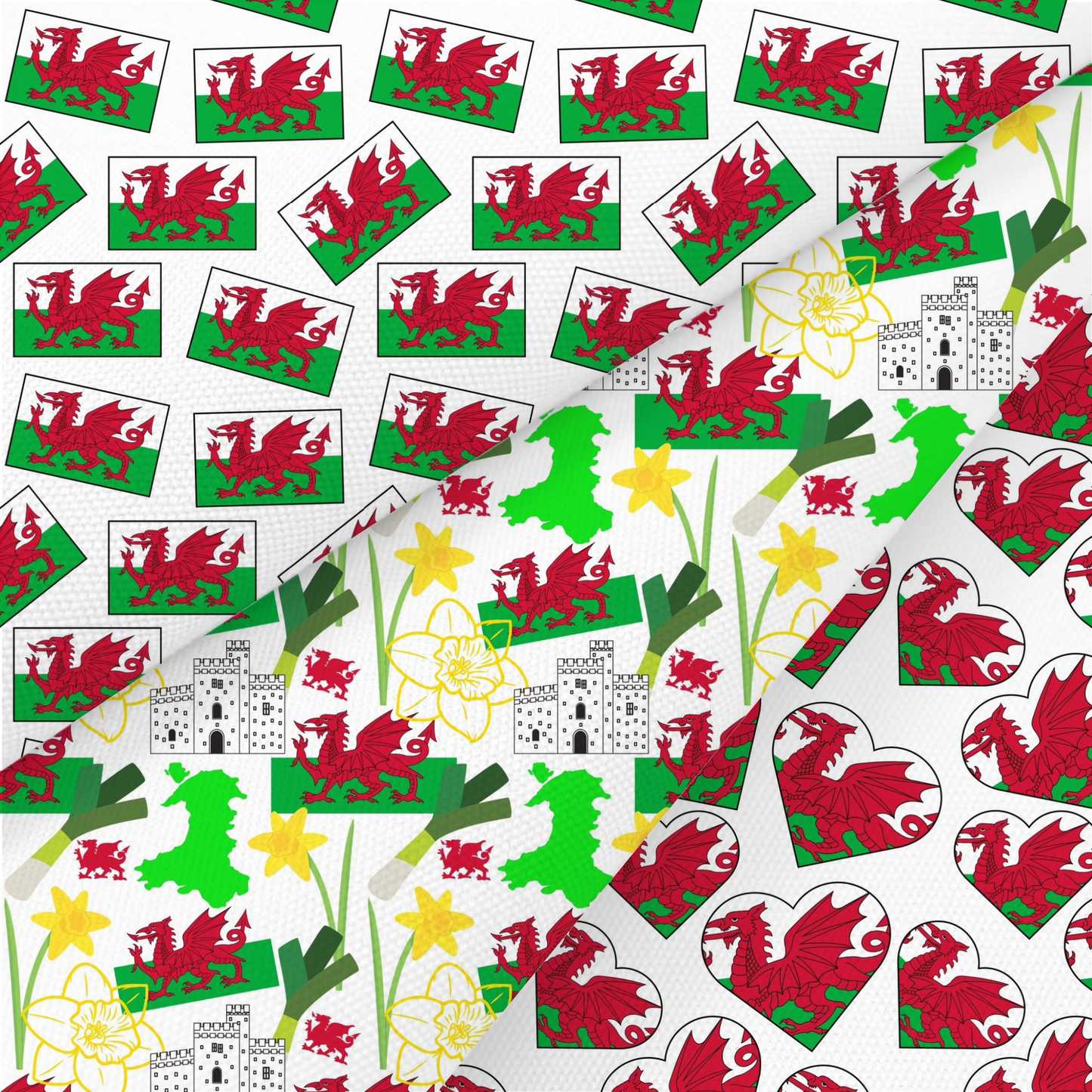 St David’s Day Printed Fabric