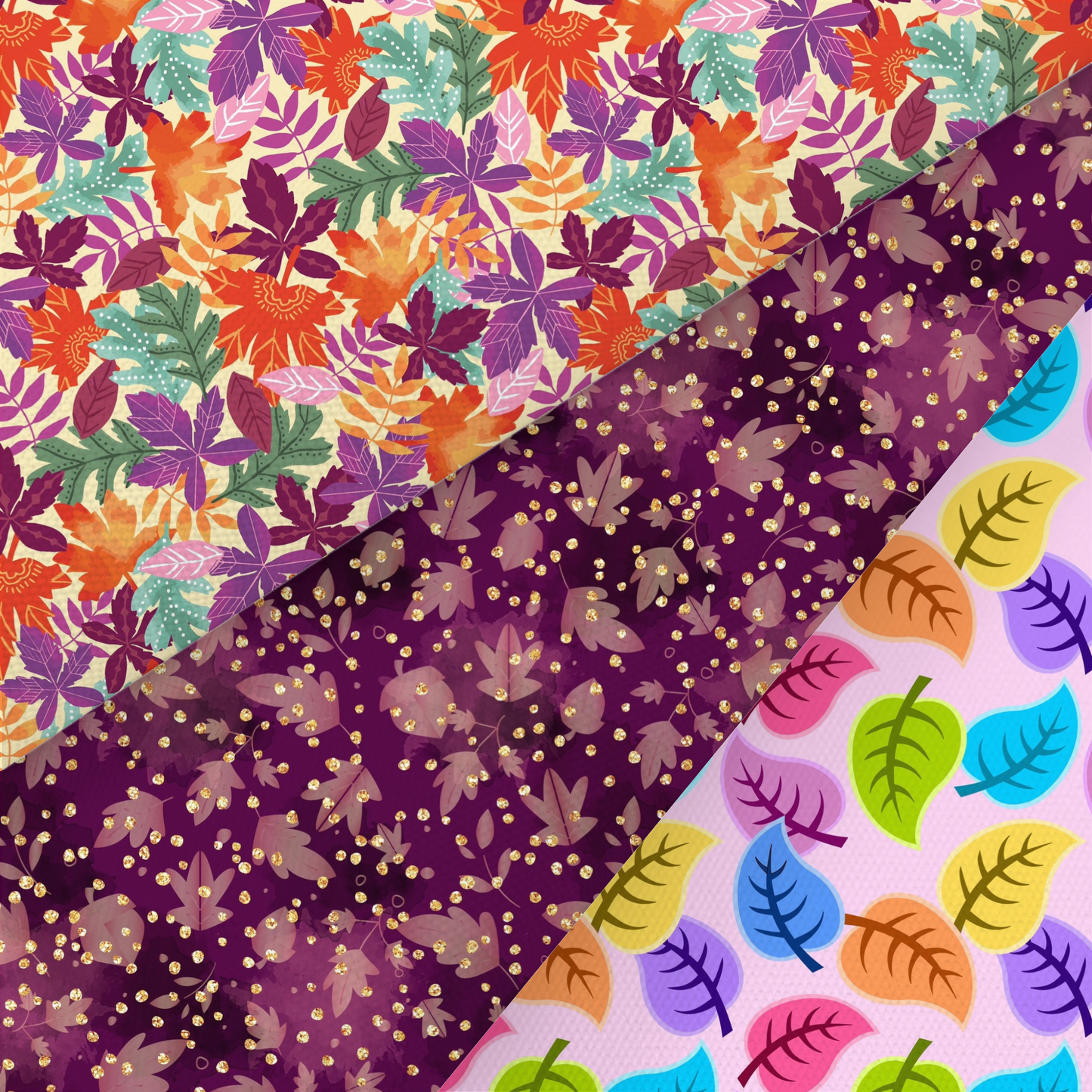 Autumn Florals Printed Fabric