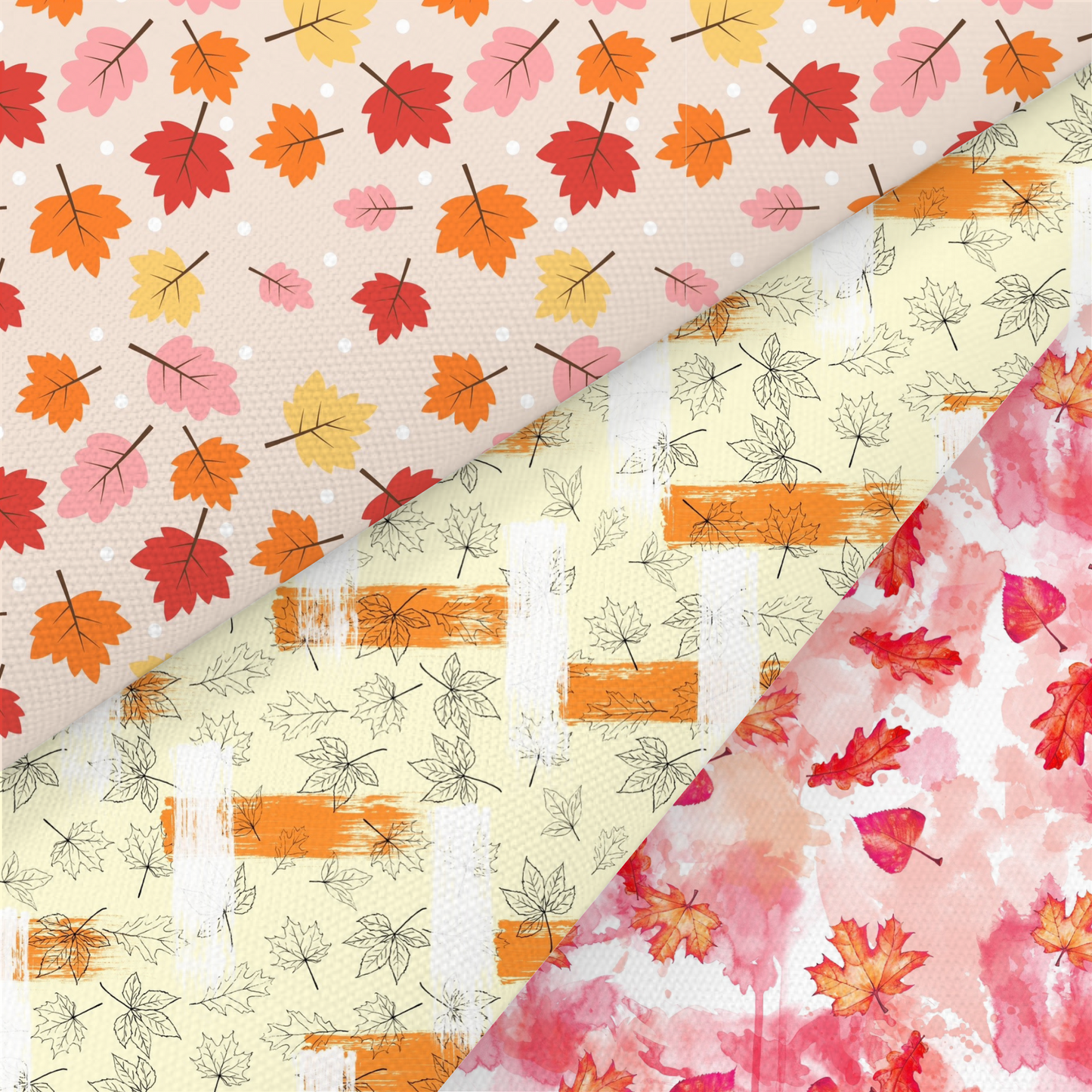 Autumn Florals Printed Fabric