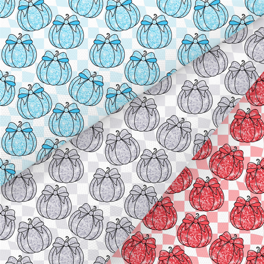 Disco Ball Pumpkins Printed Fabric