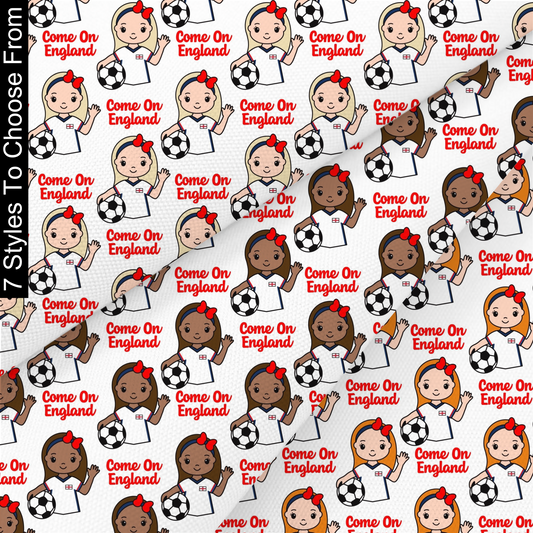 England Euro Girl Printed Fabric